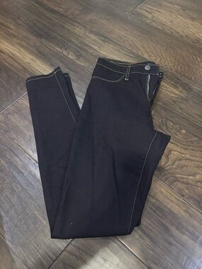 Flying Monkey Black Skinny Jeans with Gold Contrast Stitching